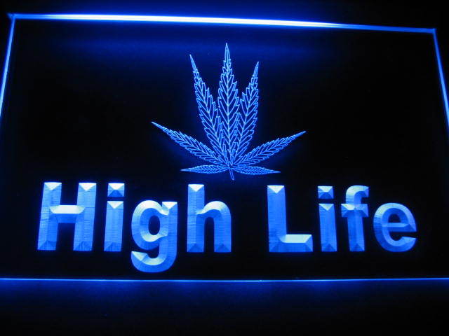 High Life Logo Beer Bar Pub Store Light Sign Blue